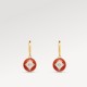 Color Blossom Earrings, Yellow Gold, White Gold, Cornelian And Diamonds