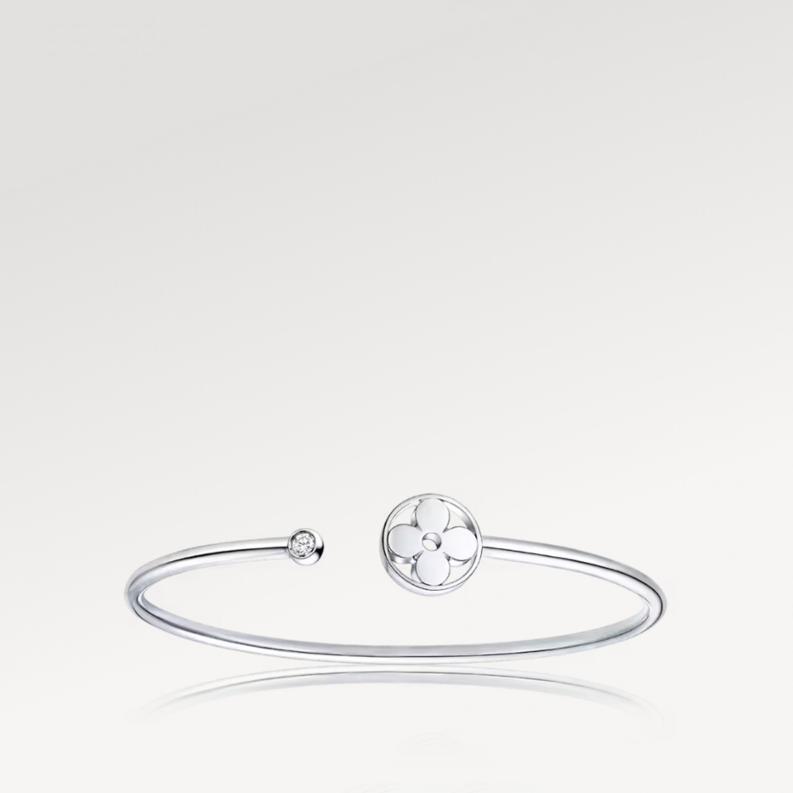 Idylle Blossom Twist Bracelet, White Gold