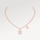 Color Blossom Necklace, Pink Gold, White Gold, Pink Opal, White Mother-Of-Pearl And Diamonds