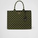 Prada Symbole embroidered fabric tote bag