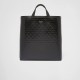 Brushed leather tote bag with water bottle