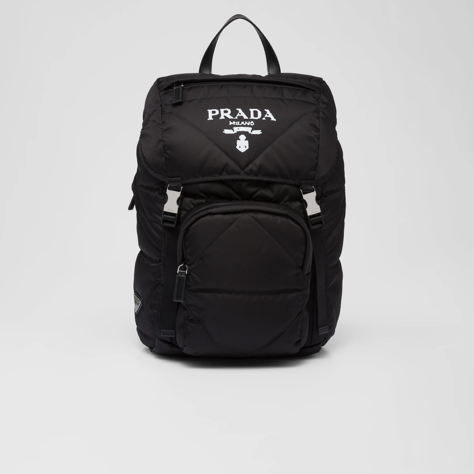 Re-Nylon padded backpack with hood