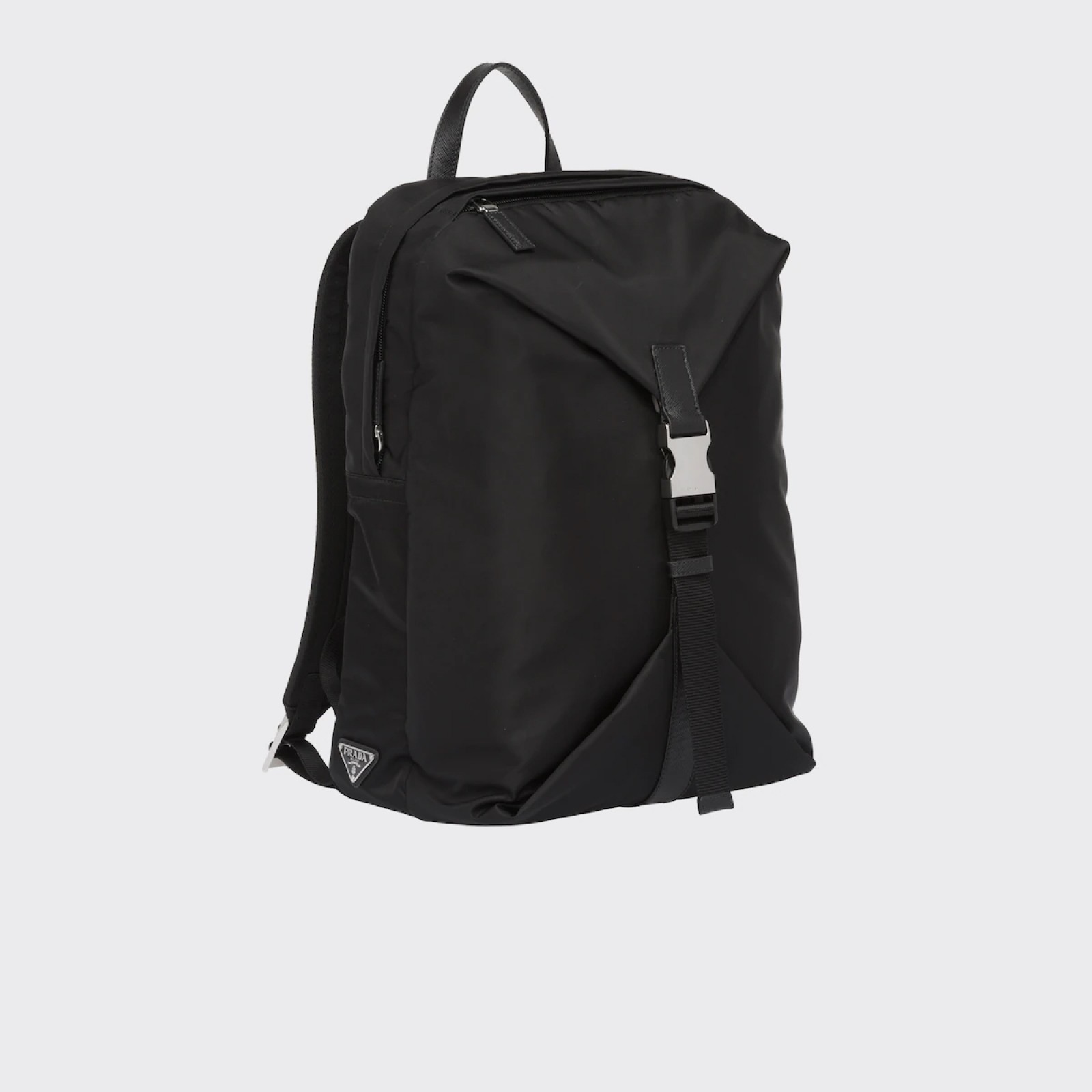 Re-Nylon and Saffiano leather backpack