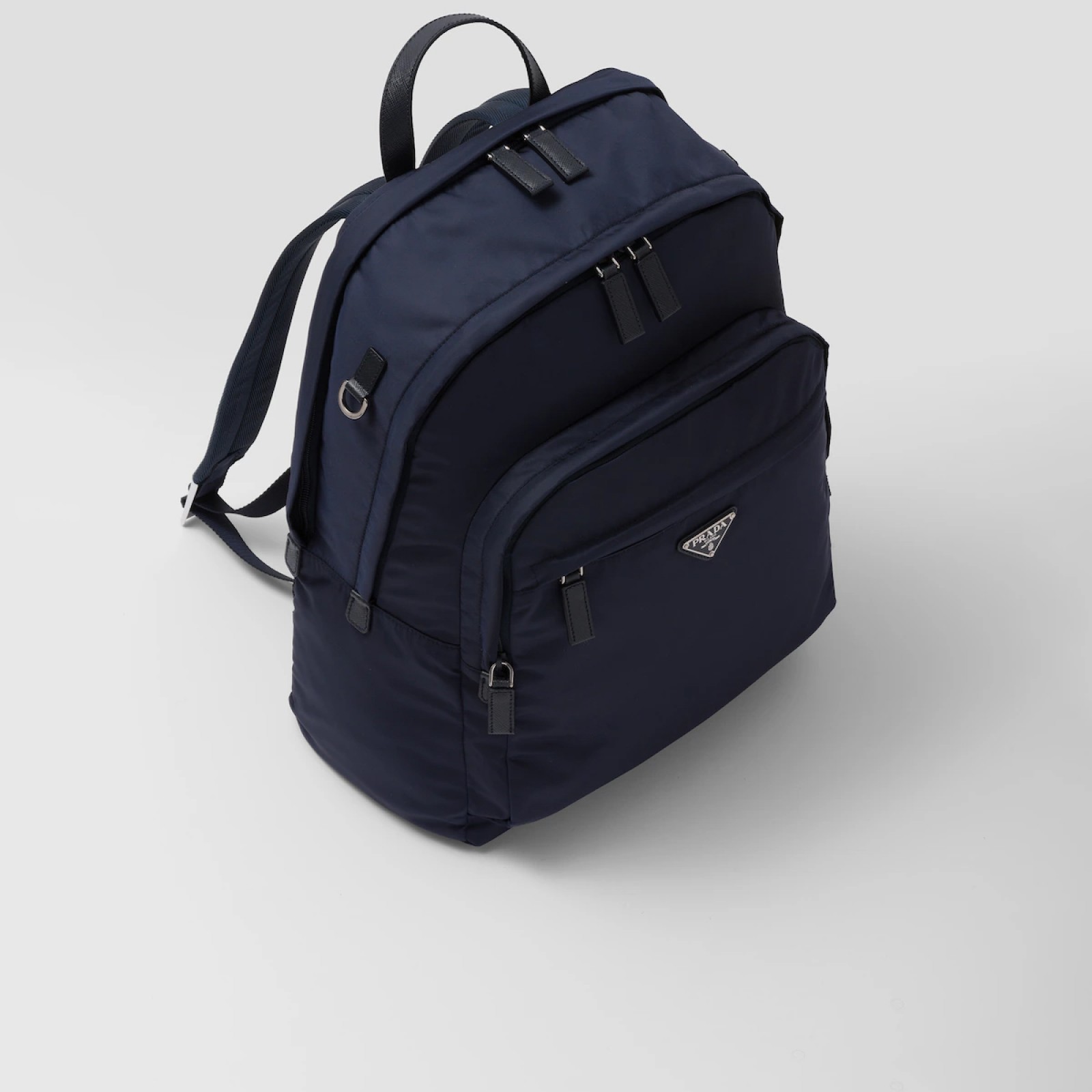 Re-Nylon and Saffiano leather backpack