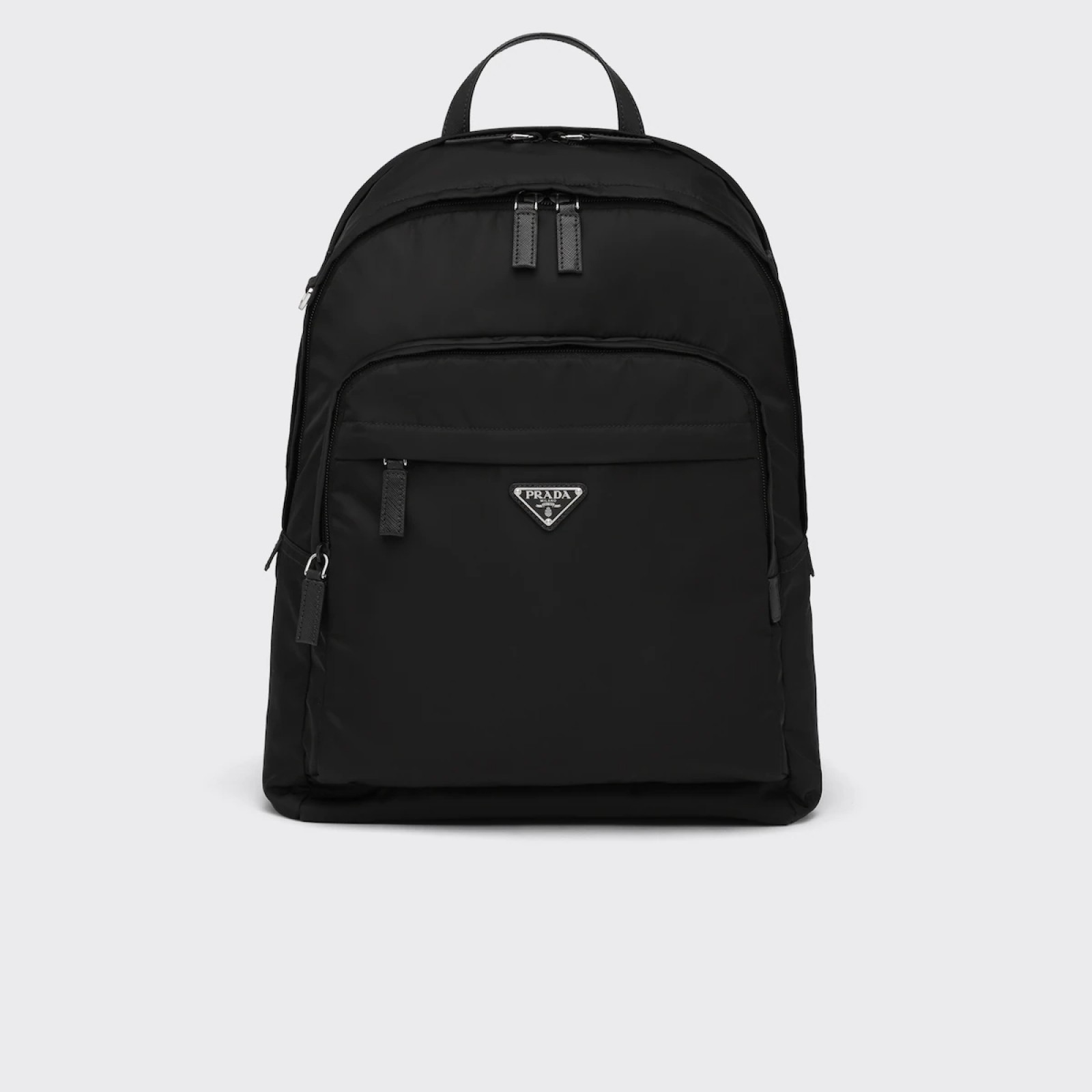 Re-Nylon and Saffiano leather backpack