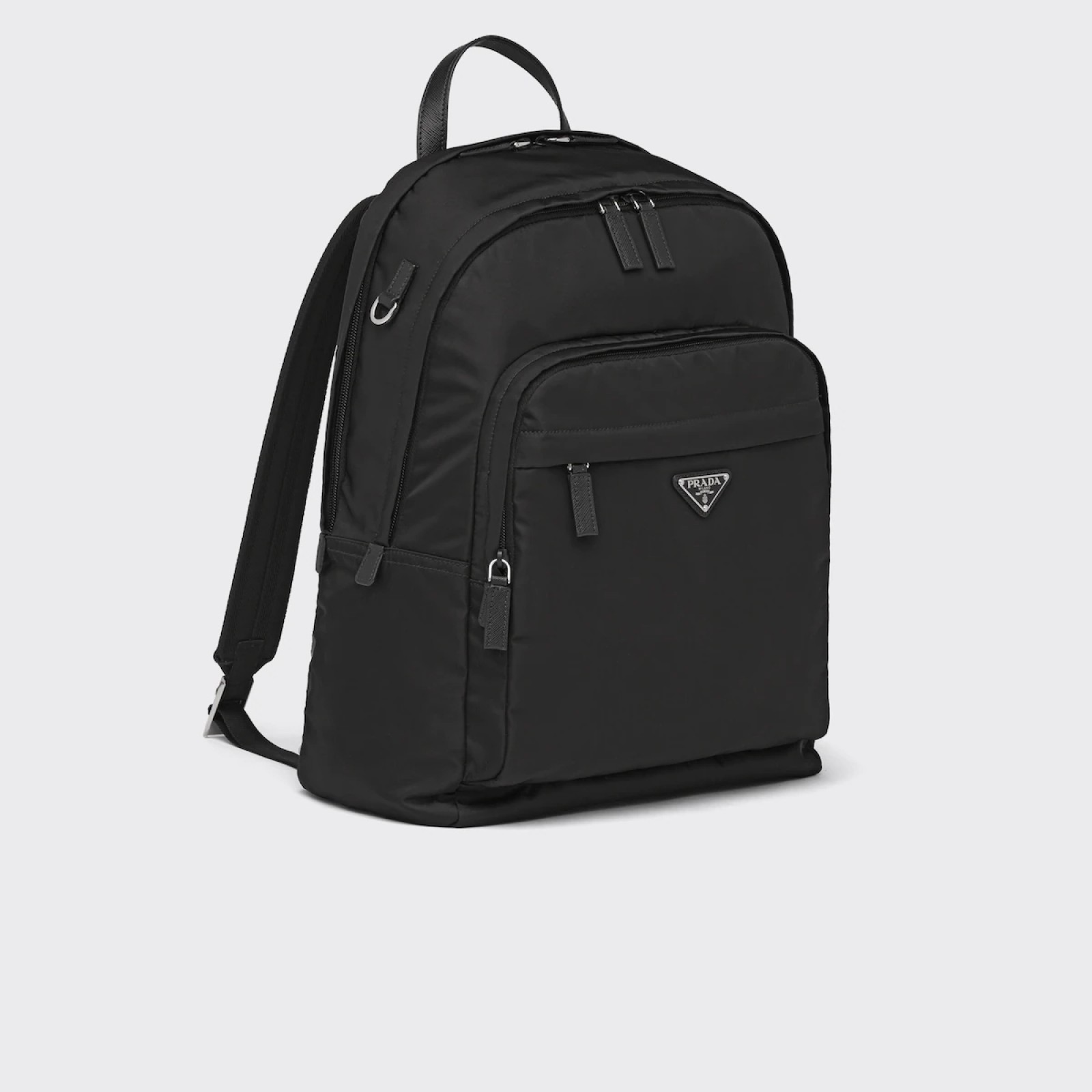 Re-Nylon and Saffiano leather backpack