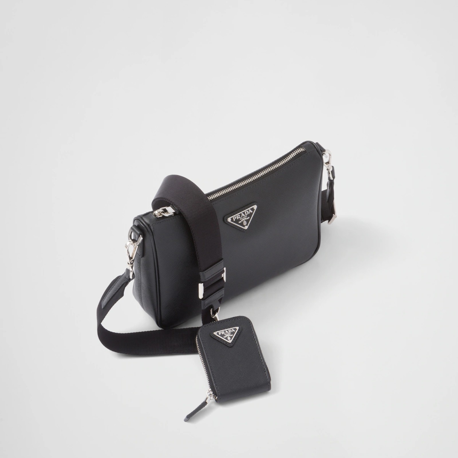 Saffiano-leather shoulder bag