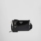 Brushed leather shoulder bag