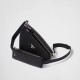 Saffiano leather and leather shoulder bag