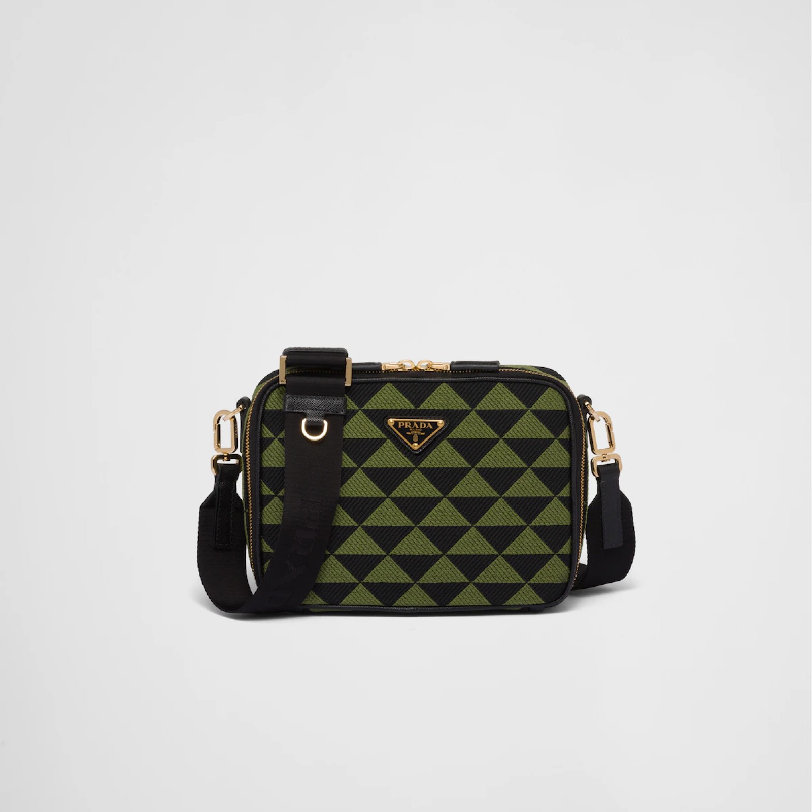 Prada Symbole embroidered fabric bag