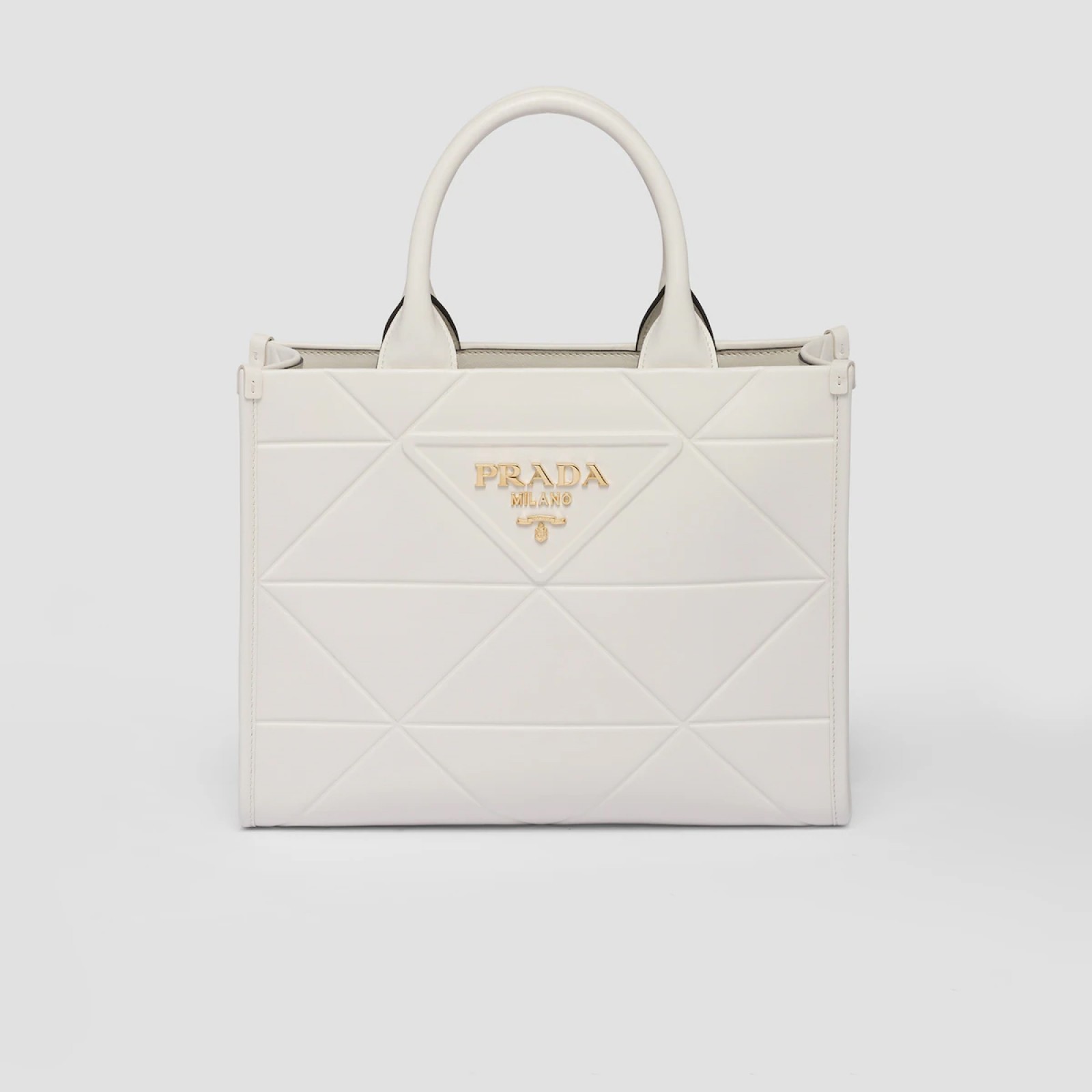 Small leather Prada Symbole bag with topstitching