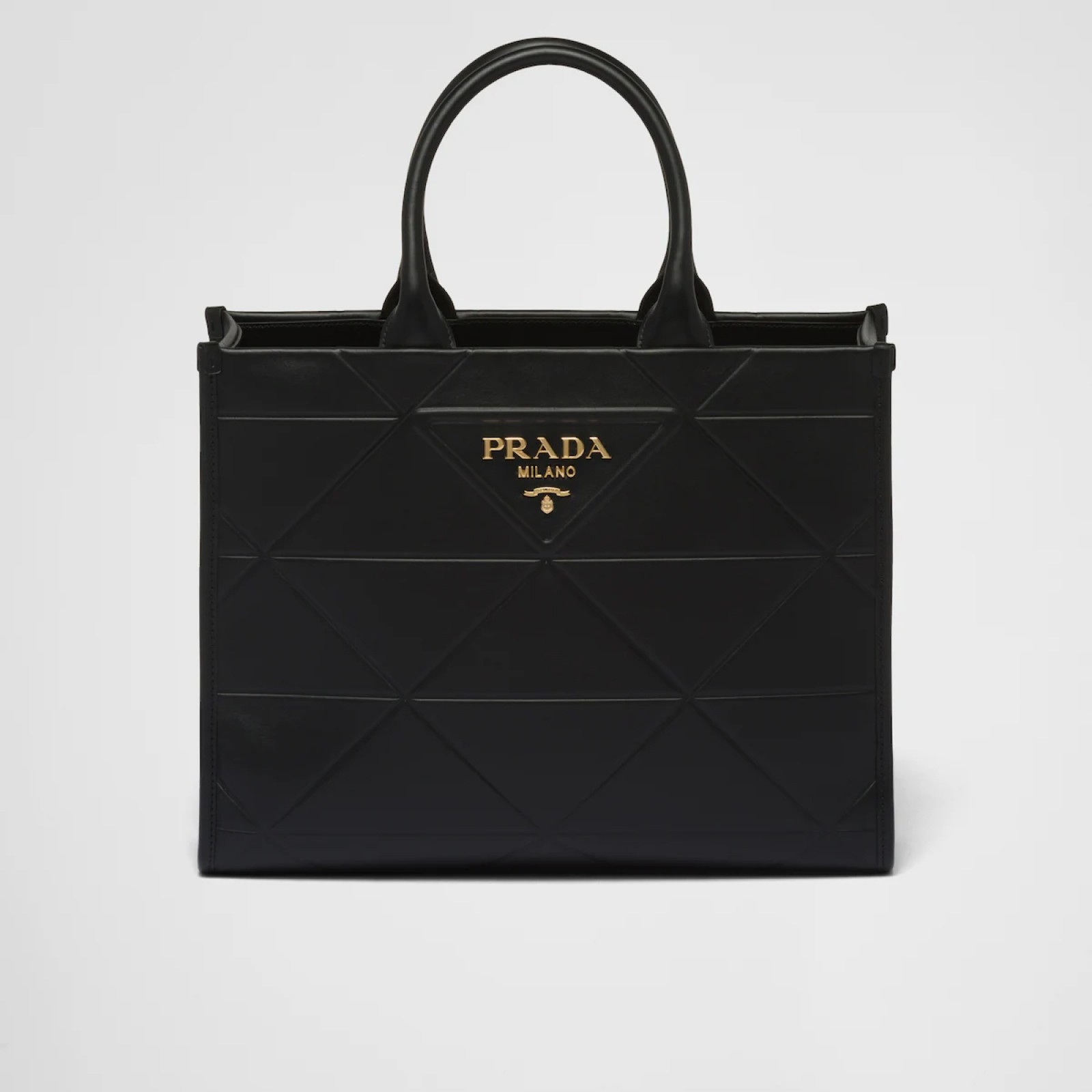 Medium leather Prada Symbole bag with topstitching