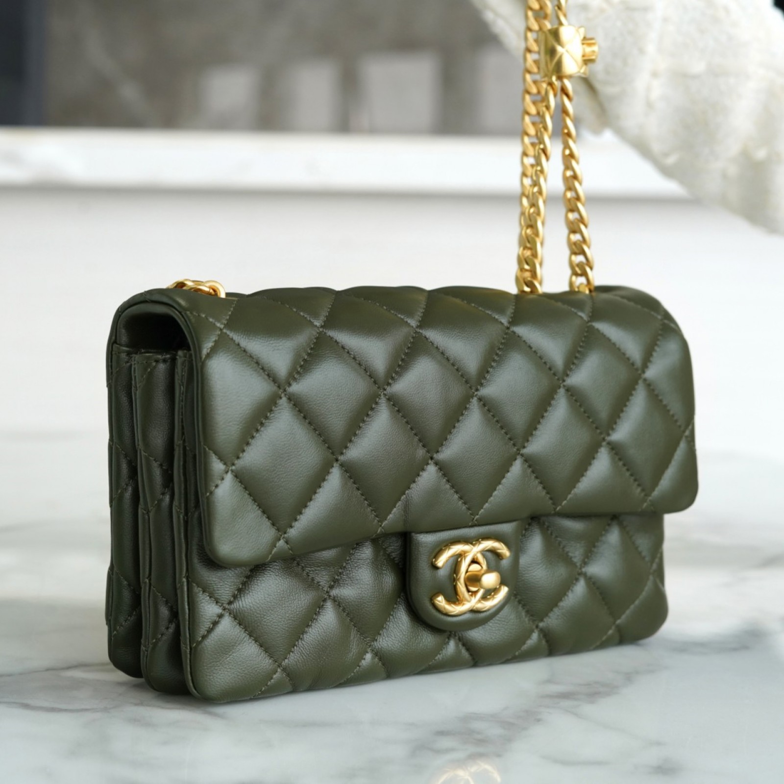 CHANEL SMALL PILLOW CRUSH FLAP BAG