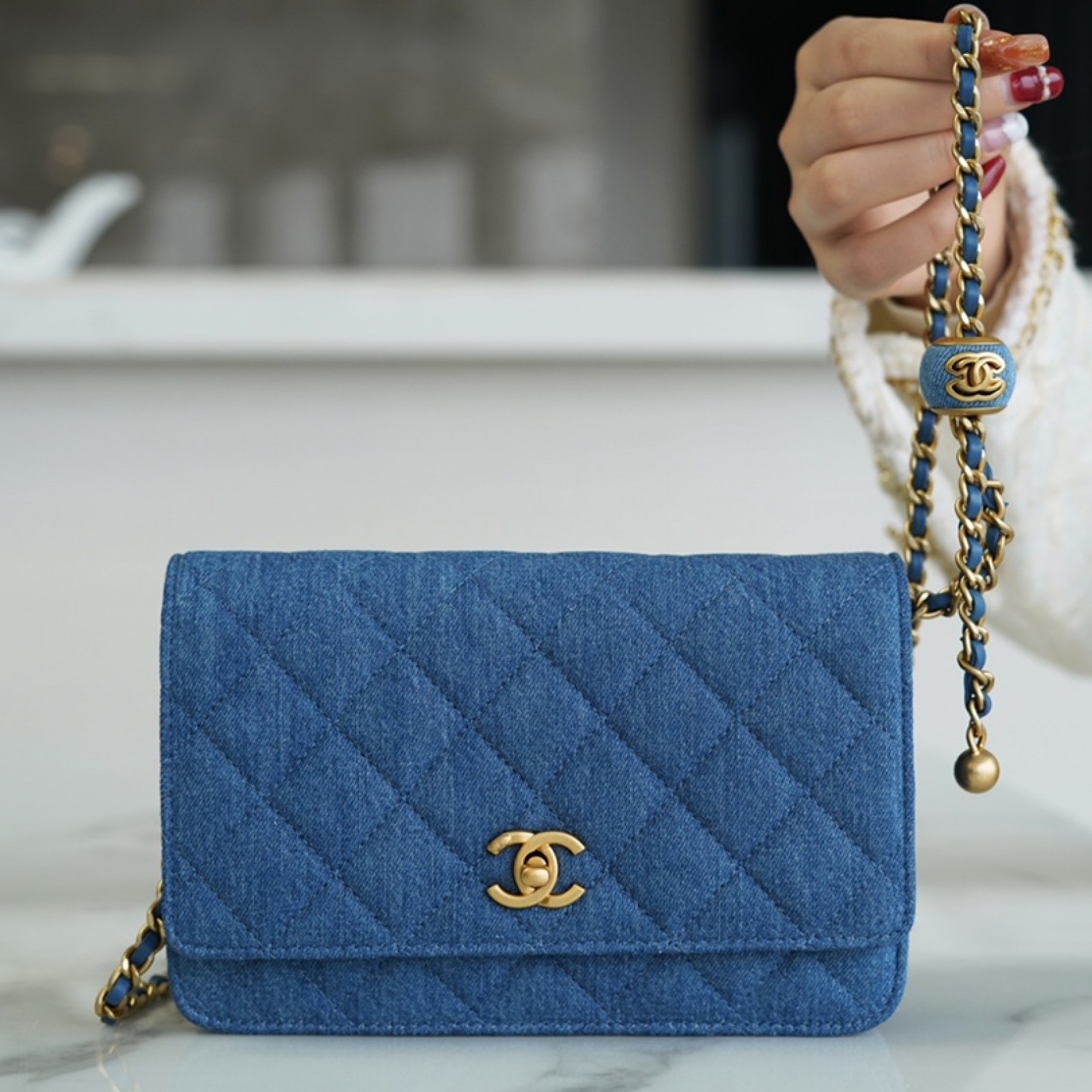 CHANEL PEARL CRUSH WALLET ON CHAIN