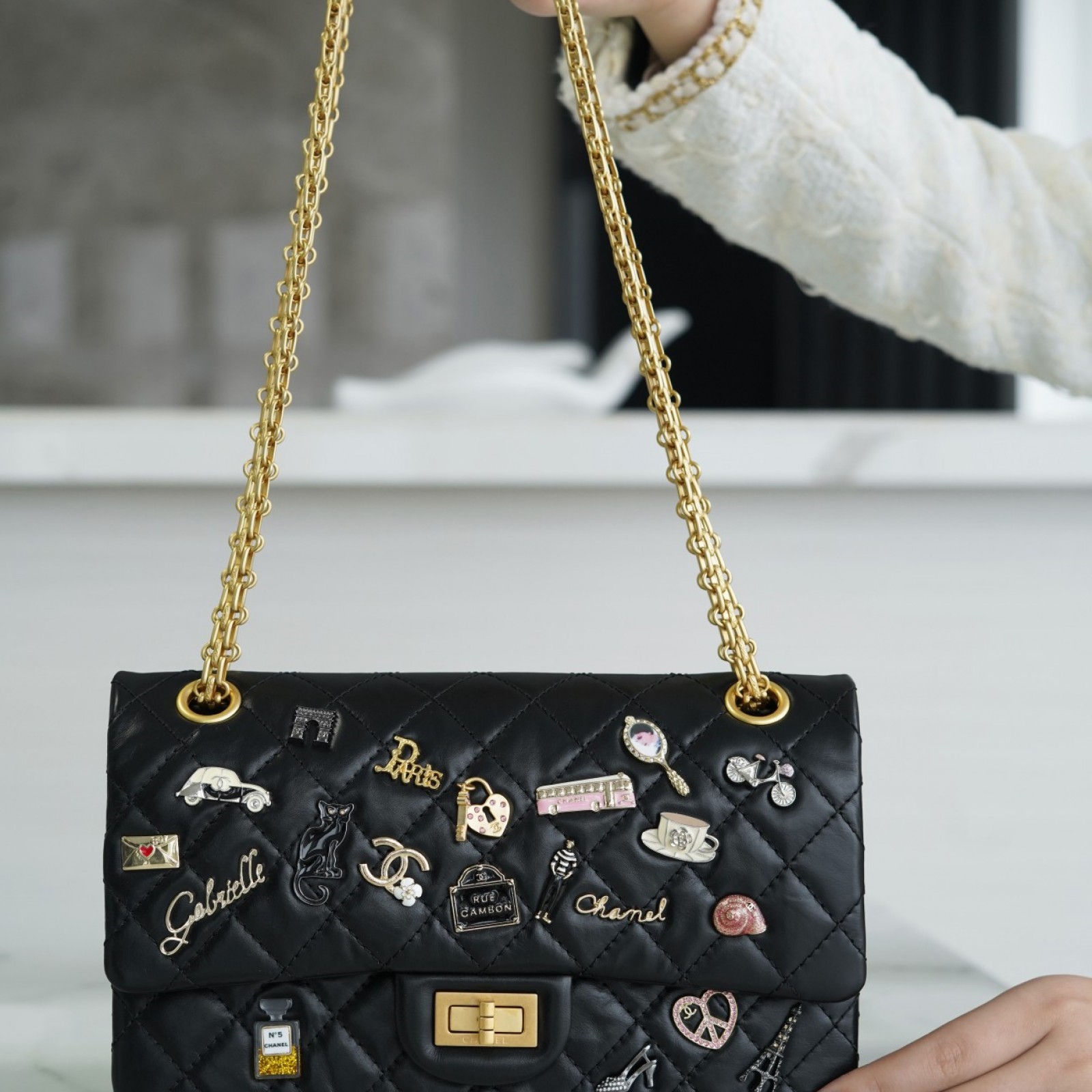 CHANEL LUCKY CHARMS 2.55 FLAP BAG