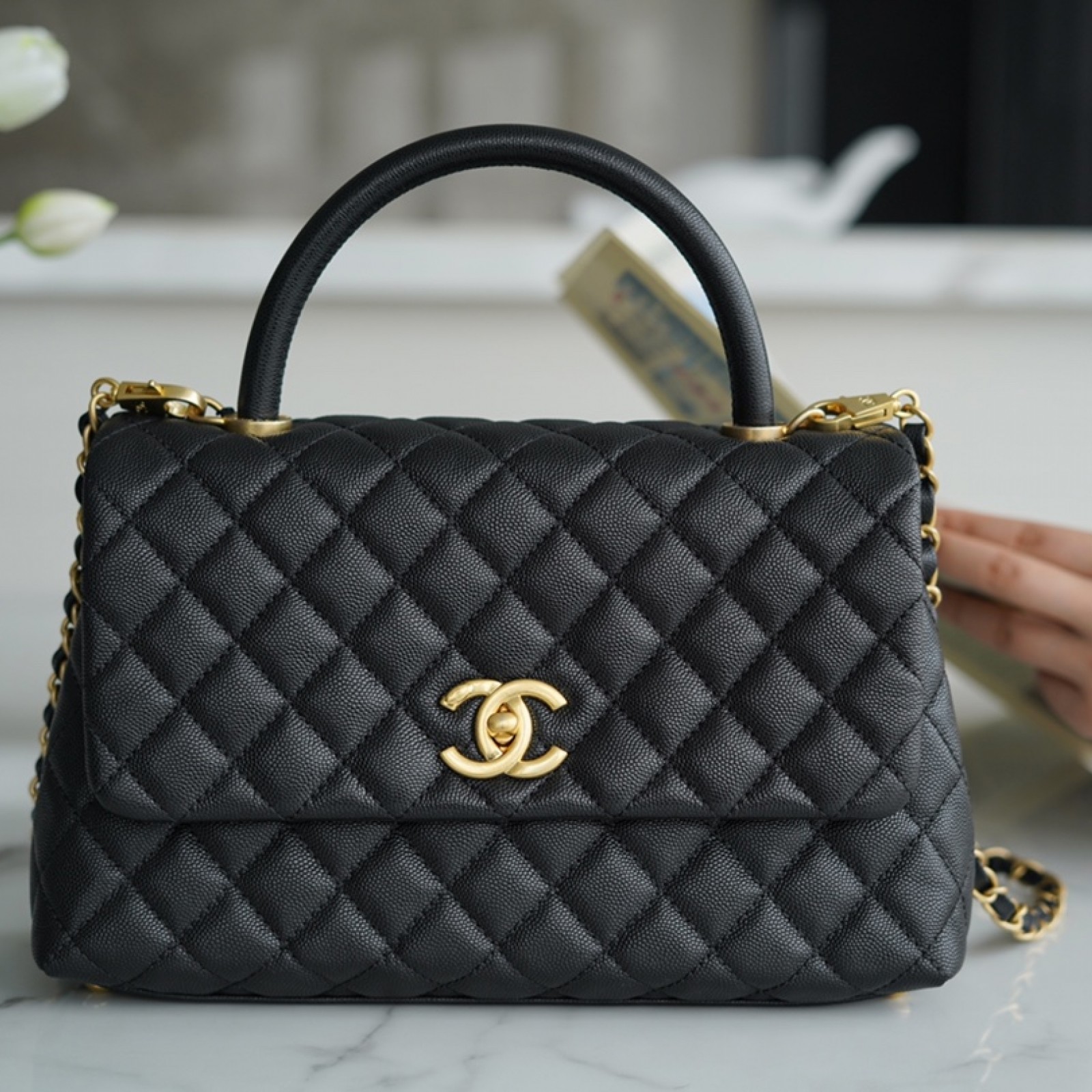 CHANEL MEDIUM HANDLE FLAP BAG 