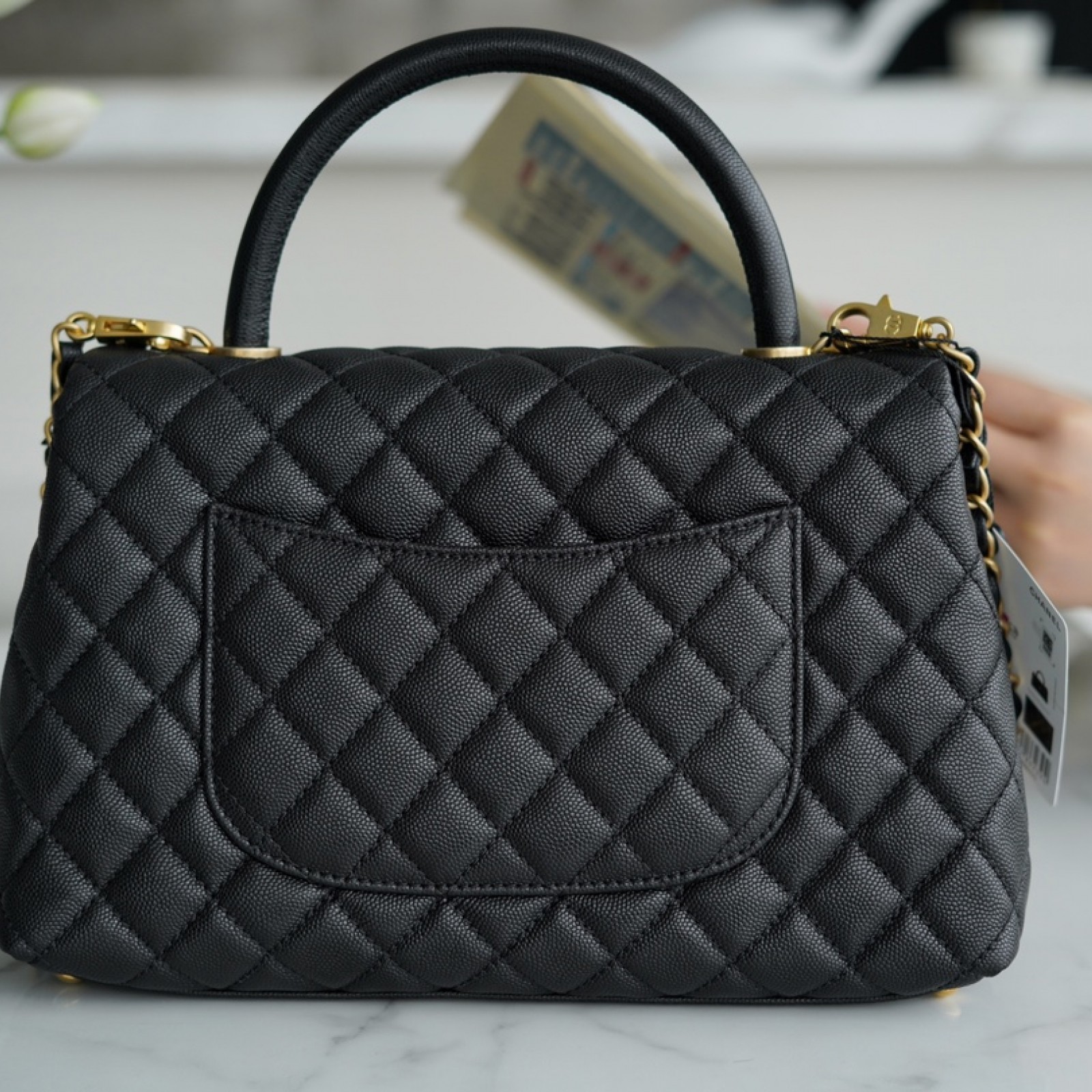 CHANEL MEDIUM HANDLE FLAP BAG 