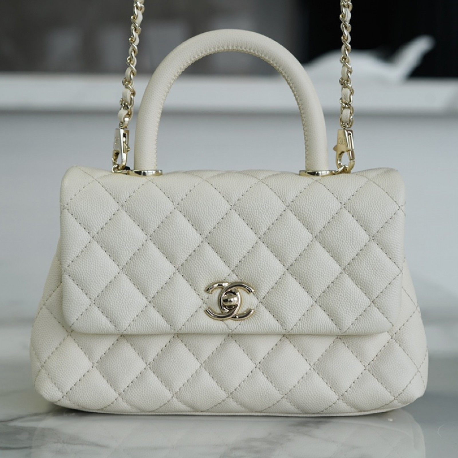 CHANEL SMALL  HANDLE FLAP BAG