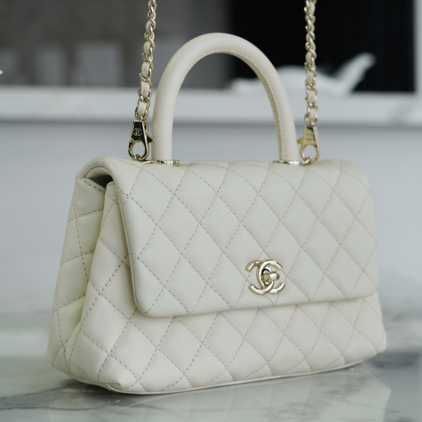 CHANEL SMALL  HANDLE FLAP BAG