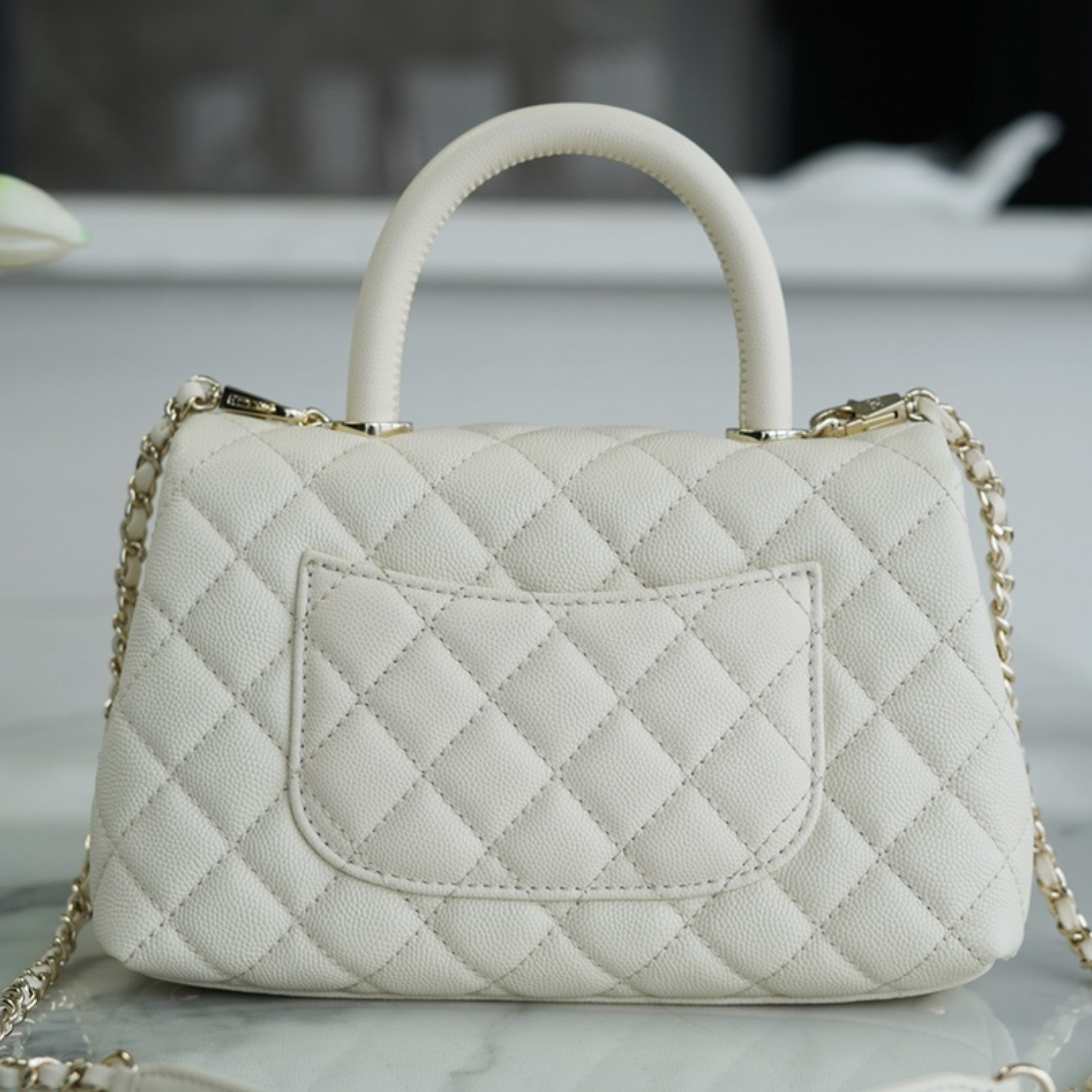 CHANEL SMALL  HANDLE FLAP BAG