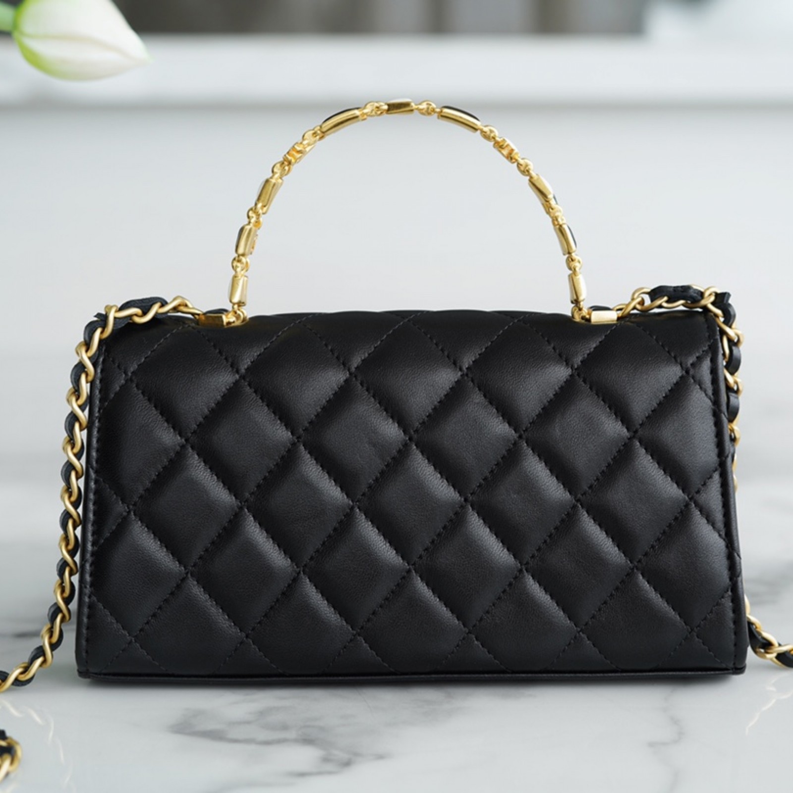 CHANEL TOP HANDLE FLAP BAG