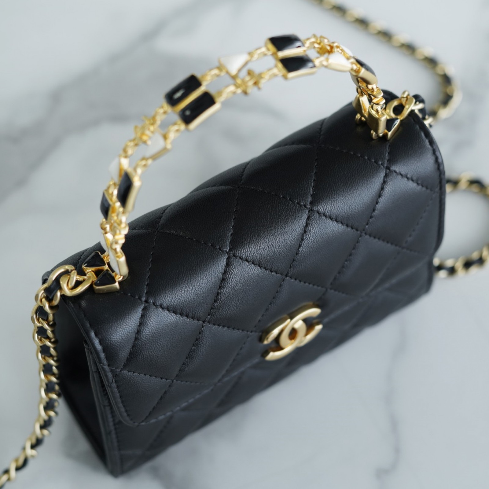 CHANEL TOP HANDLE FLAP BAG