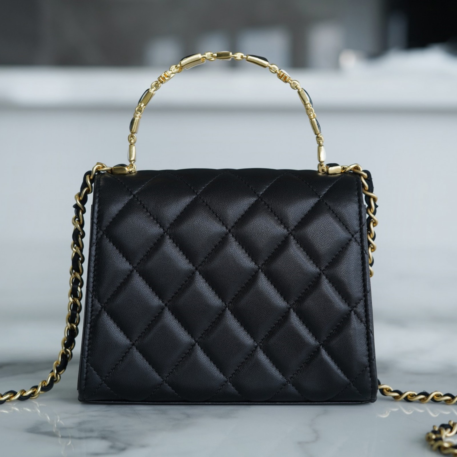 CHANEL TOP HANDLE FLAP BAG