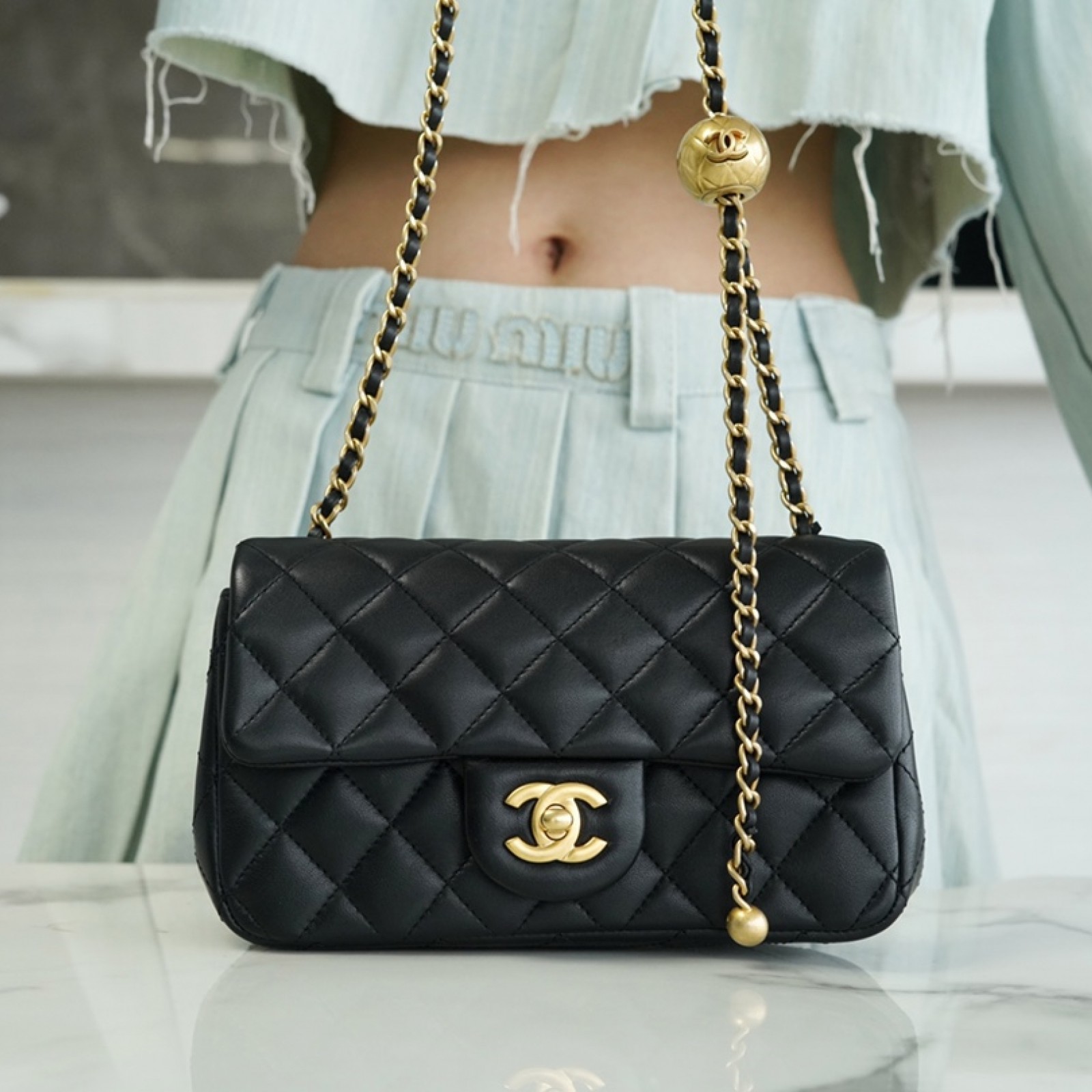 CHANEL PEARL CRUSH MINI FLAP BAG