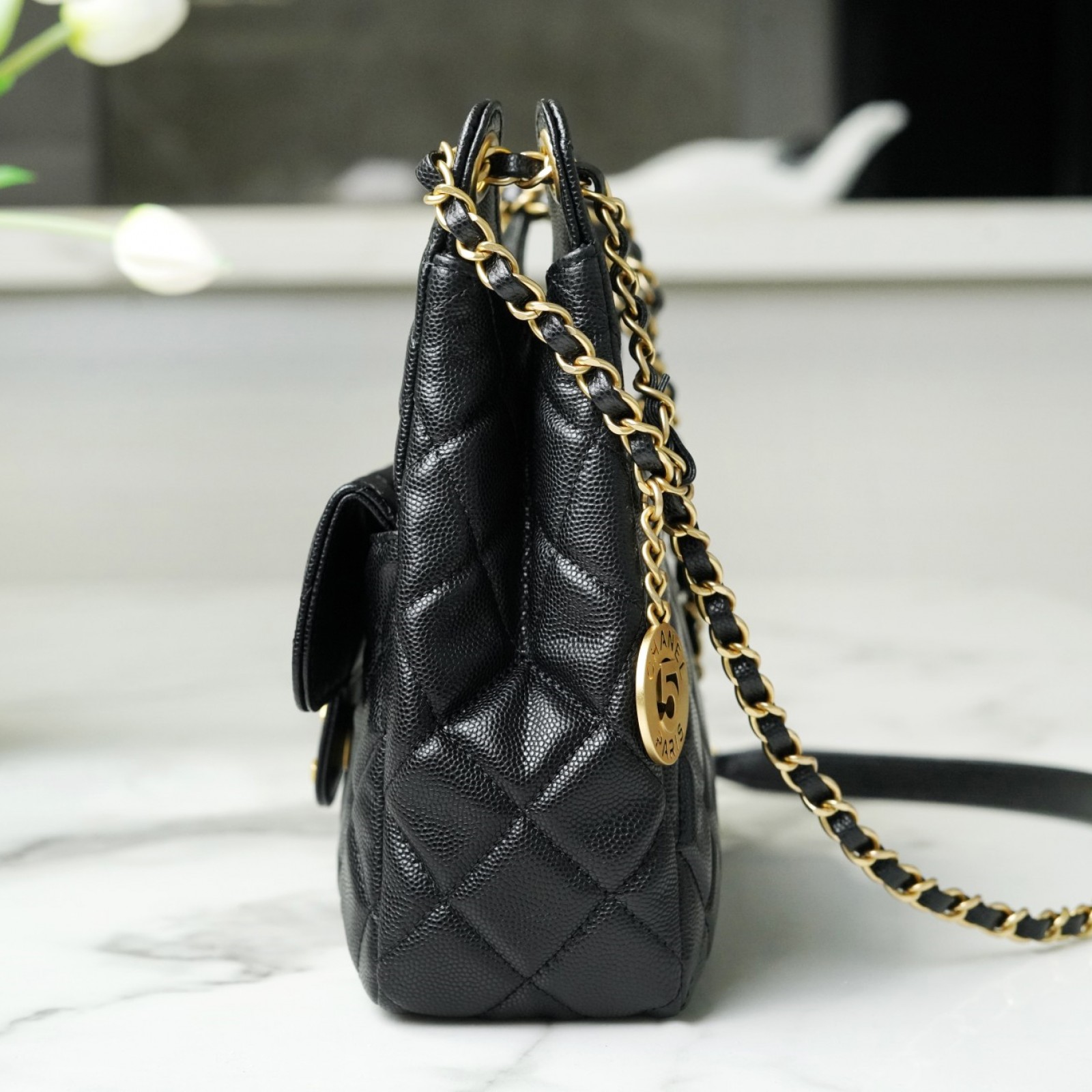 CHANEL WAVY HOBO BAG 