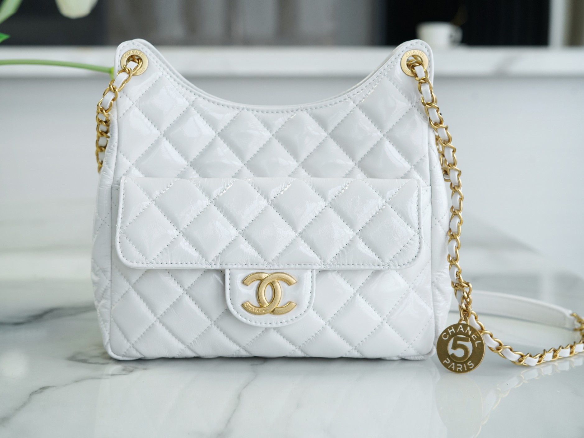 CHANEL WAVY HOBO BAG 