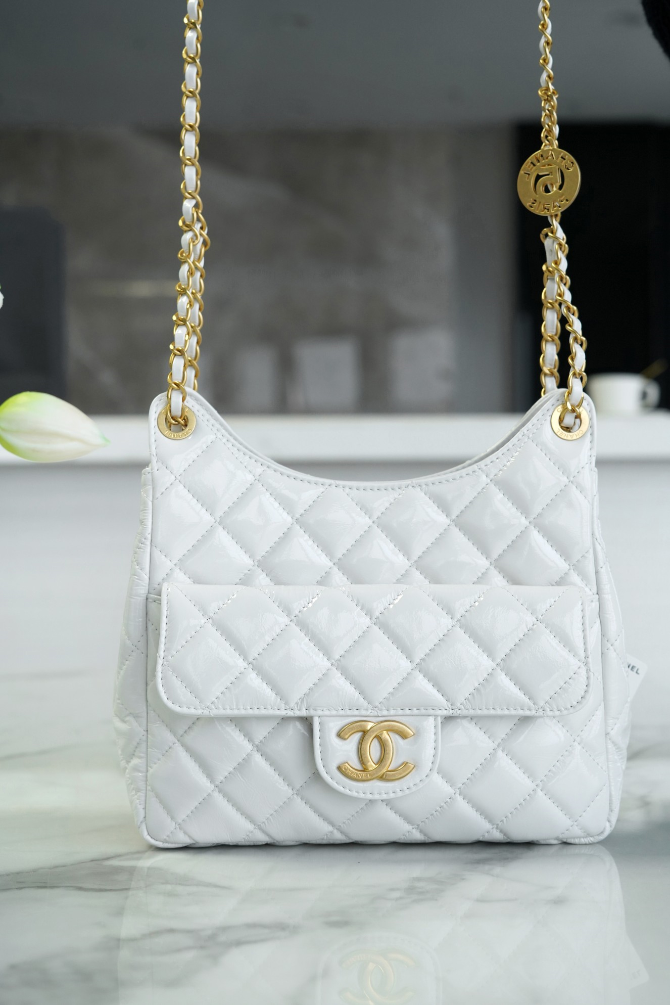 CHANEL WAVY HOBO BAG 