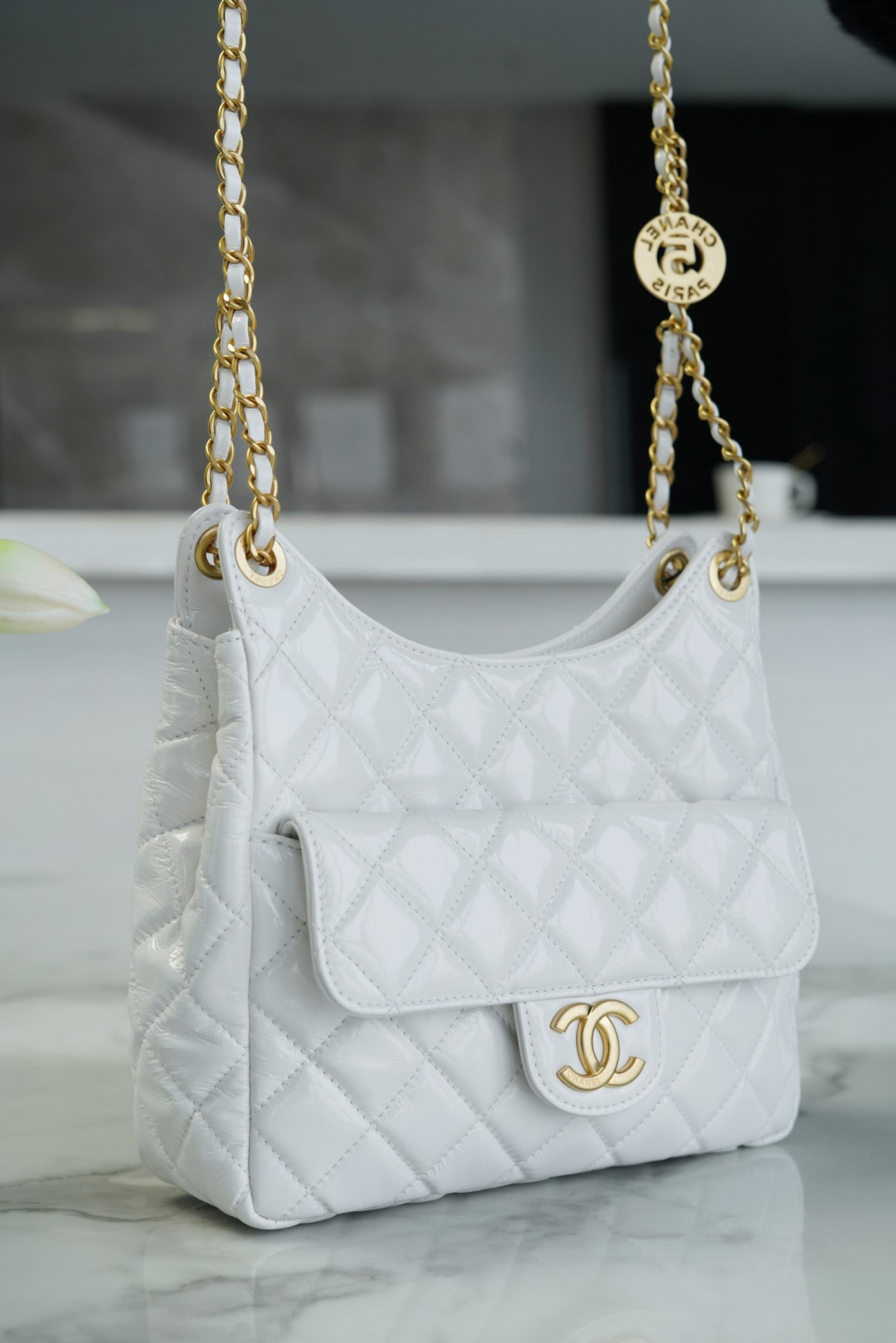 CHANEL WAVY HOBO BAG 