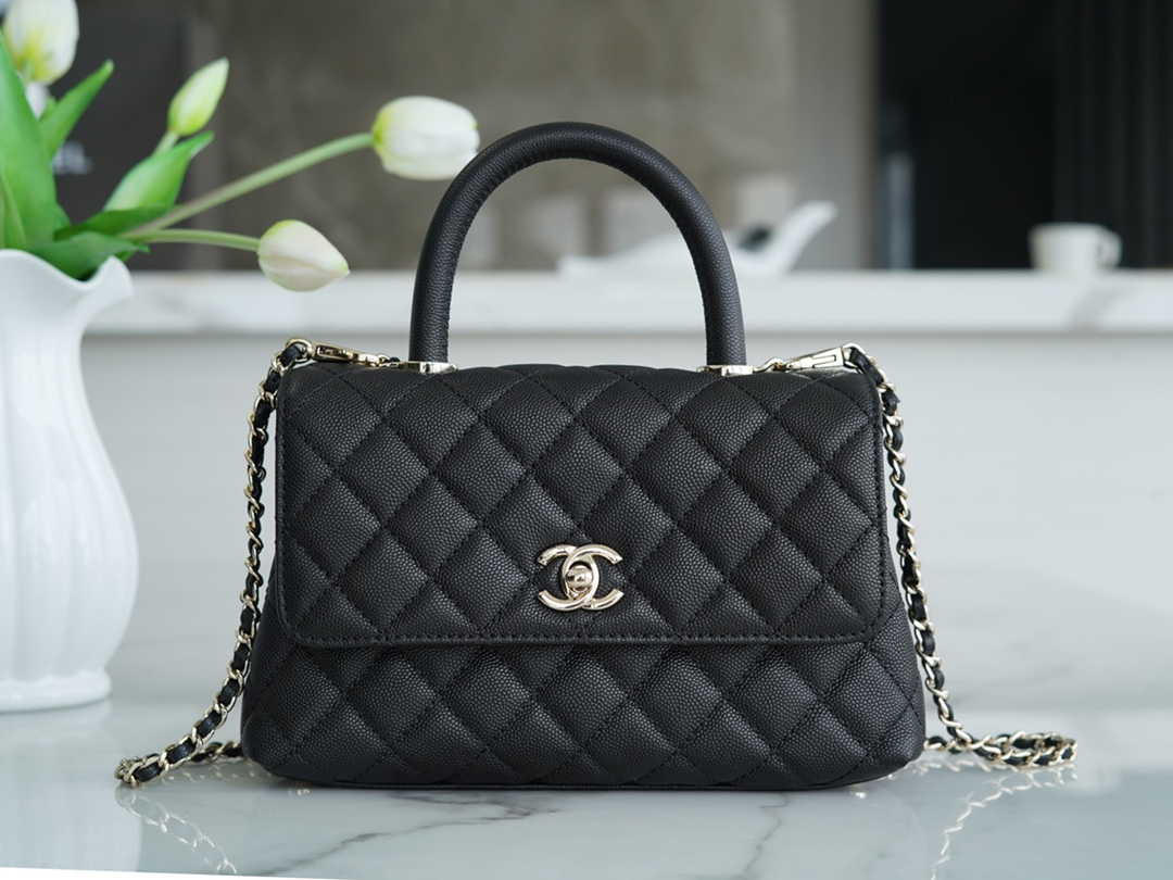 CHANEL SMALL  HANDLE FLAP BAG