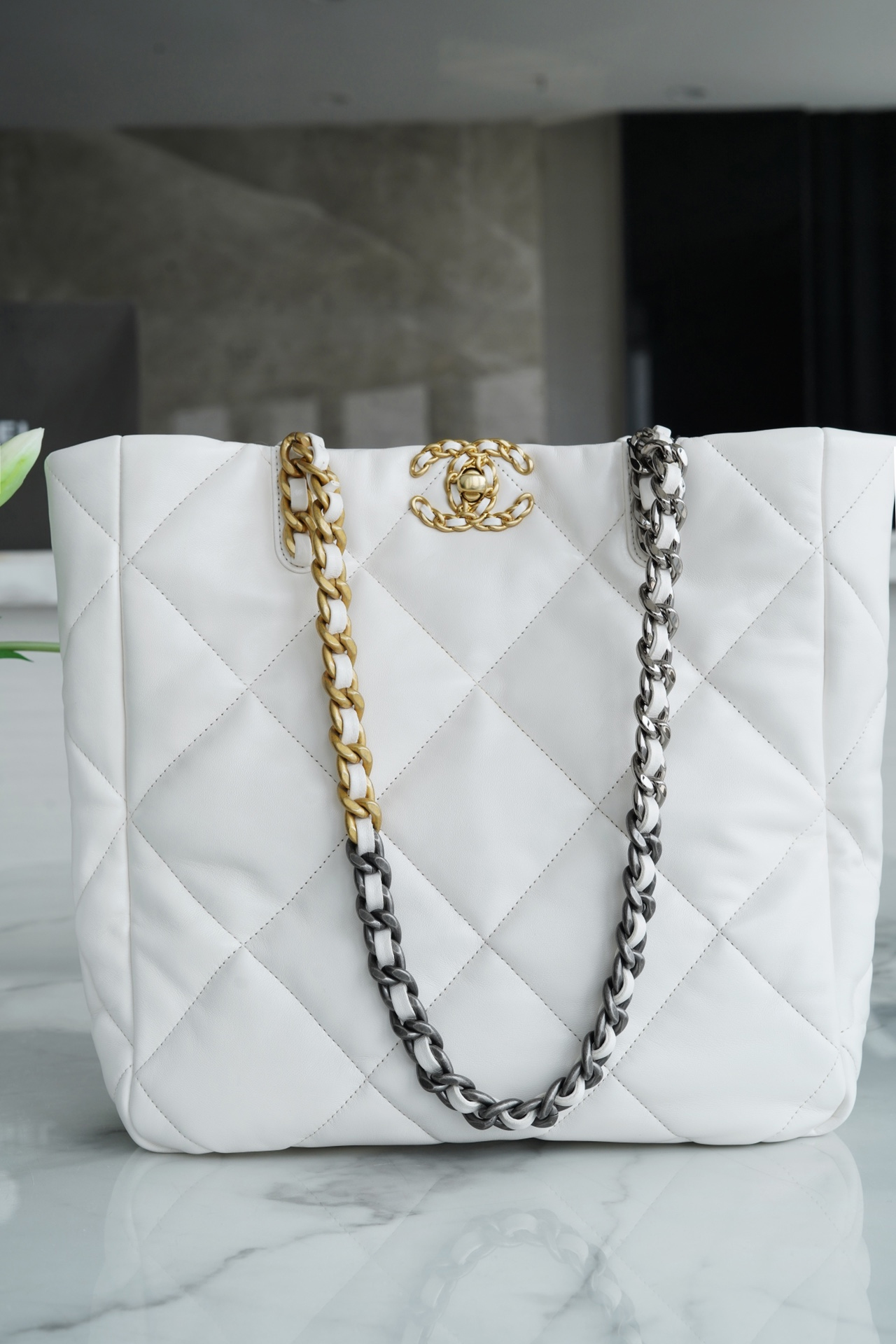 CHANEL 19 EAST WEST SHOPPING BAG