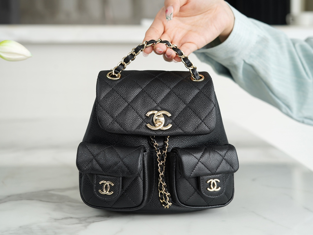 CHANEL MINI DUMA POCKETS DRAWSTRING BACKPACK  