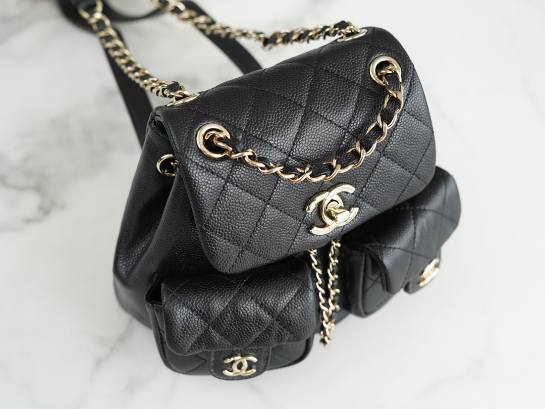 CHANEL MINI DUMA POCKETS DRAWSTRING BACKPACK  