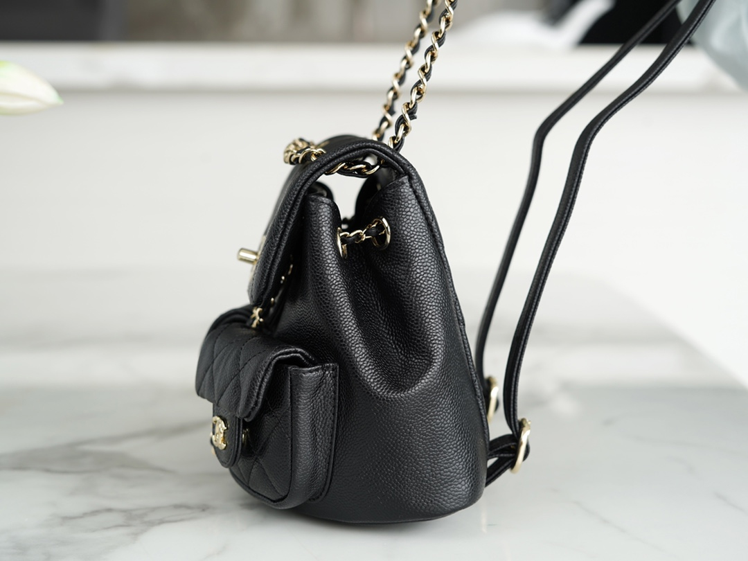 CHANEL MINI DUMA POCKETS DRAWSTRING BACKPACK  