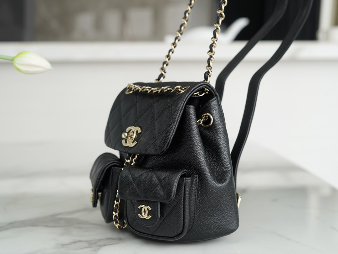 CHANEL MINI DUMA POCKETS DRAWSTRING BACKPACK  