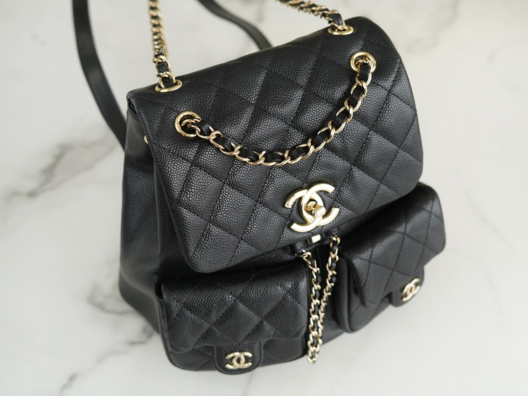 CHANEL LARGE DUMA POCKETS DRAWSTRING BACKPACK 