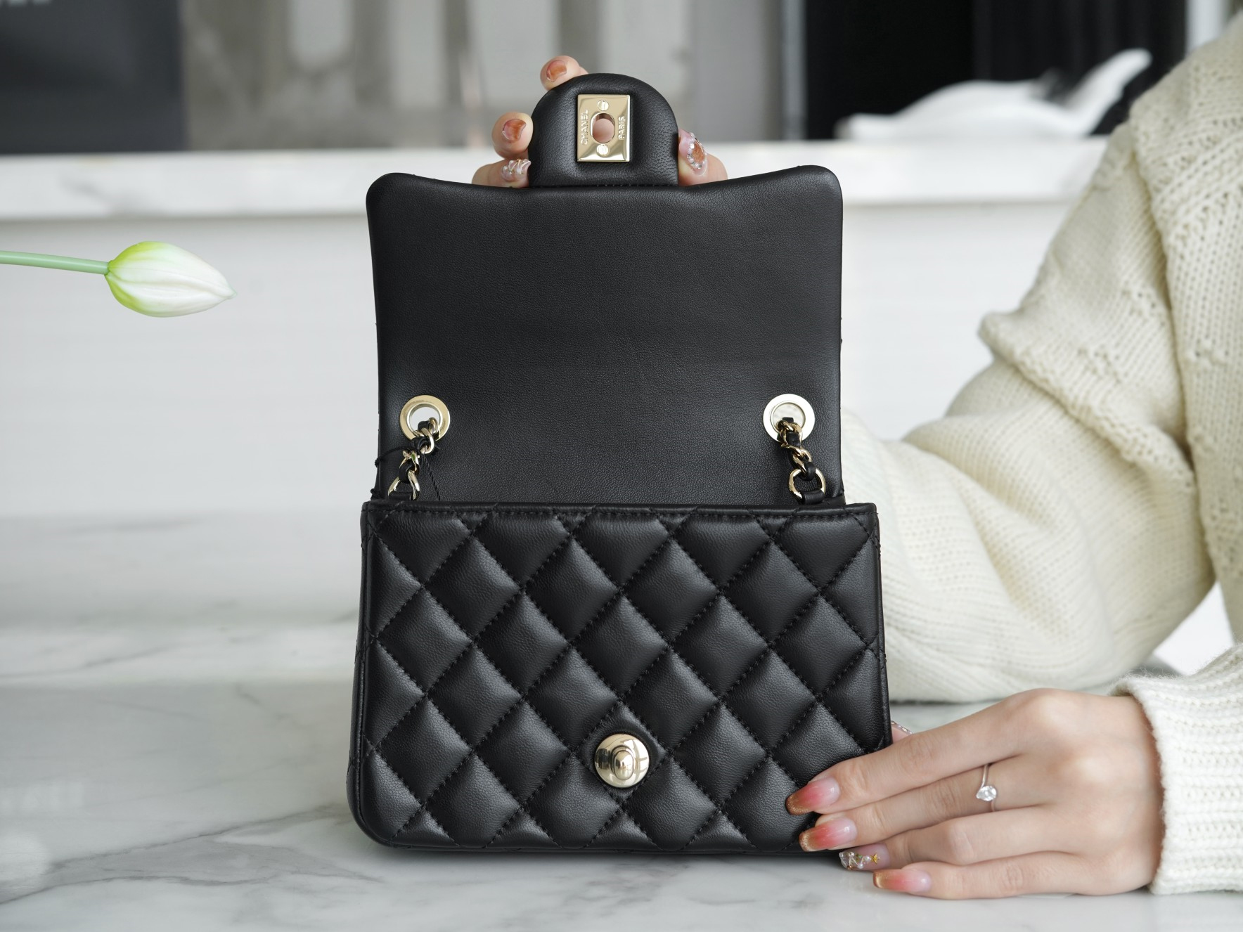 CHANEL PEARL CRUSH MINI FLAP BAG 