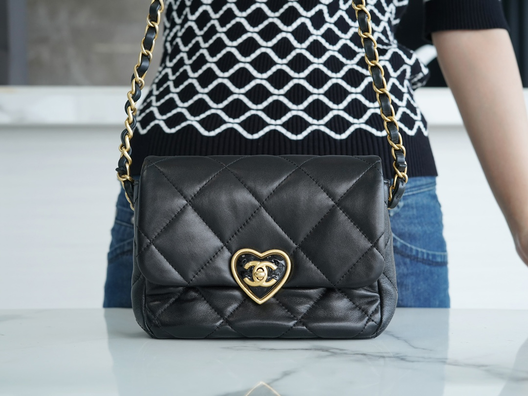 CHANEL MINI HEART SQUARE FLAP BAG 