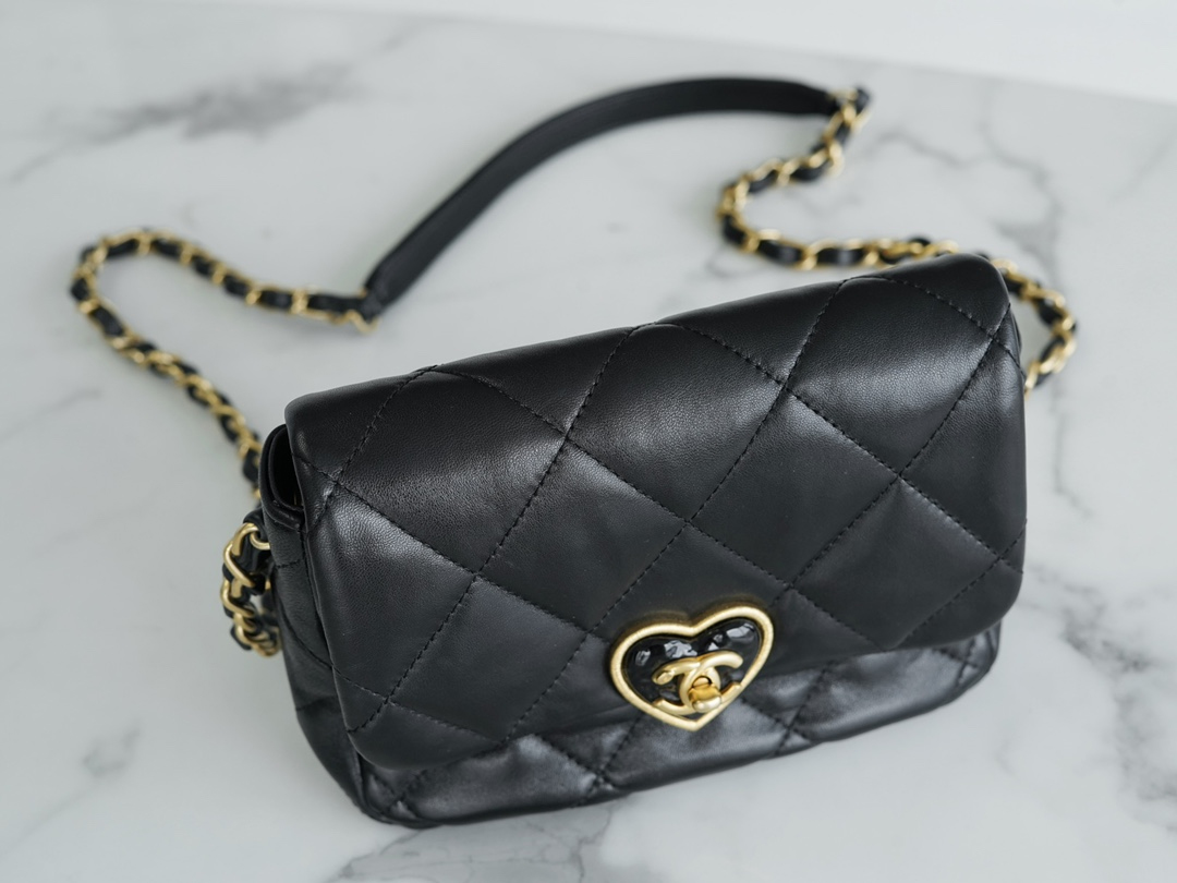 CHANEL MINI HEART SQUARE FLAP BAG 